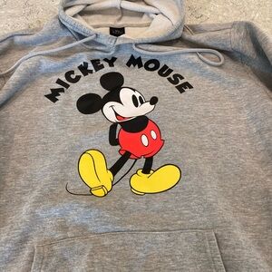 Disney Gray Mickey Mouse Hoodie—XXL